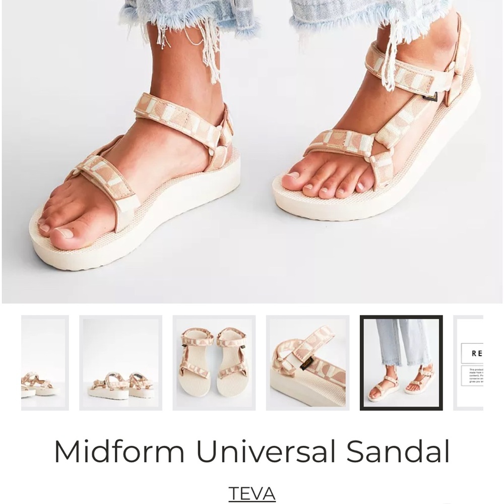 Teva Midform universal size 9 sandals color bounce maple sugar